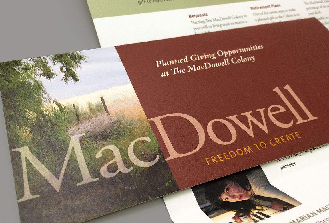 Fundraising materials created for The MacDowell Colony brand identity system