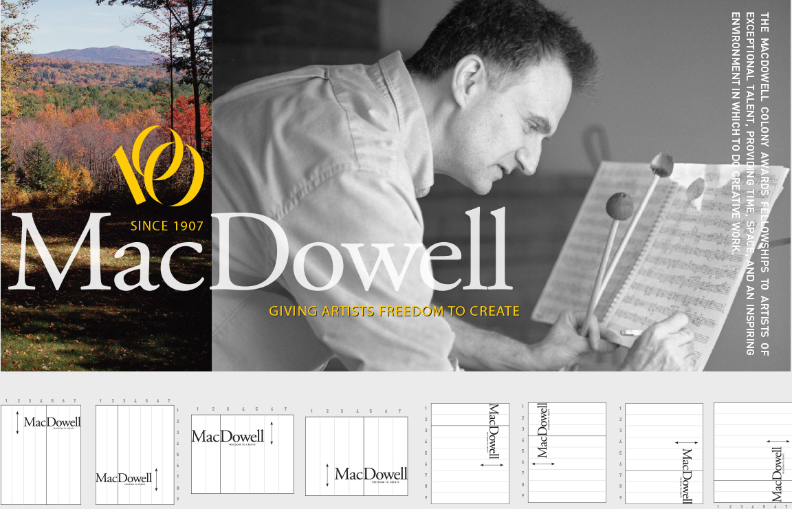 Brand identity system created for The MacDowell Colony