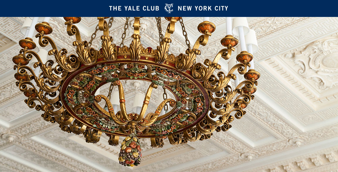 The Yale Club 2016 Annual Report cover image of chandelier