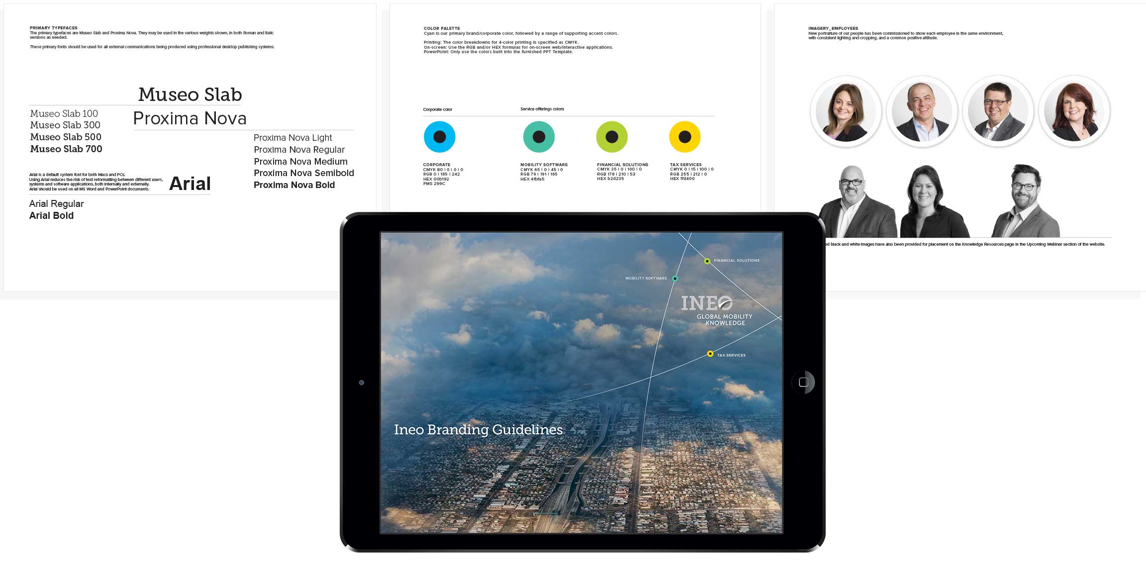 Ineo brand guidelines created as part of the company’s strategic brand development.