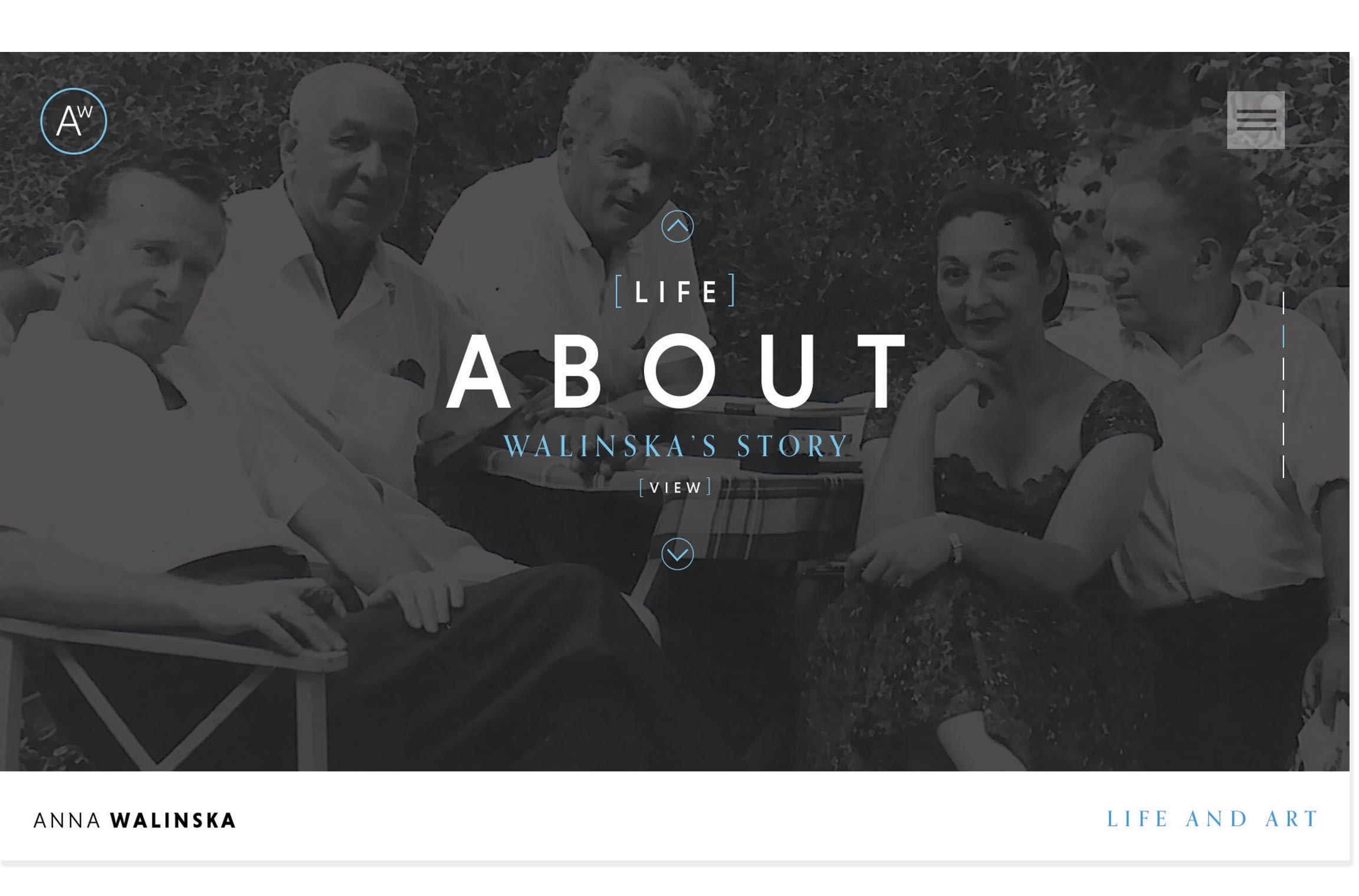 Anna Walinska website design About landing page