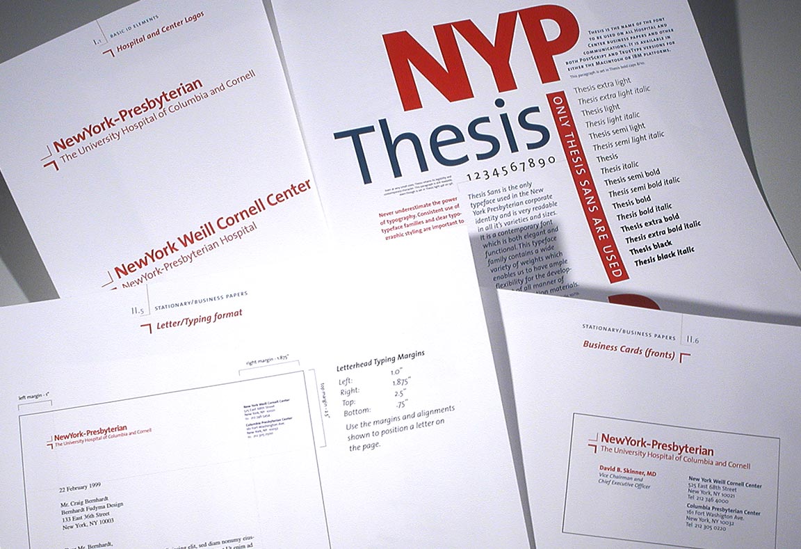 Branding guidelines for the application of the New York-Presbyterian visual identity.