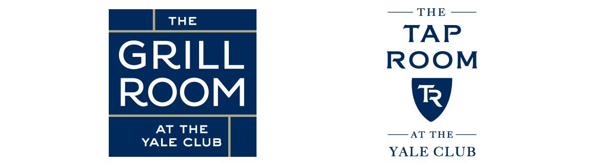 Design of the logos for The Grill Room and The Tap Room restaurants at The Yale Club.