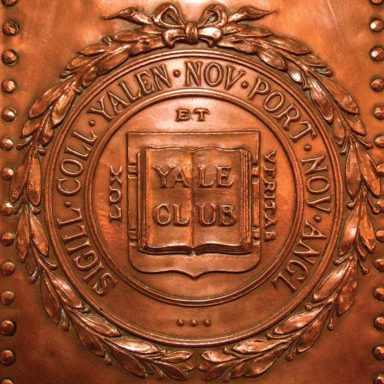 Architectural detail image utilized as part of the graphic system for the private club marketing communications of The Yale Club of New York City.
